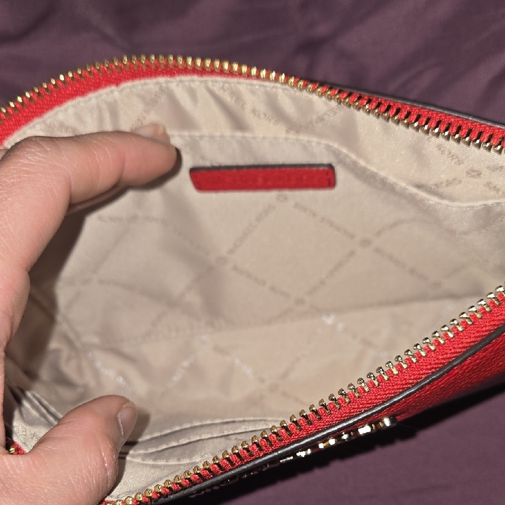 Michael Kors Red Wristlet Clutch - Picture 9 of 9